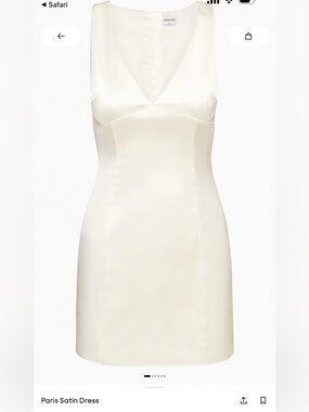 Aris Light Birch Satin Top in Cream